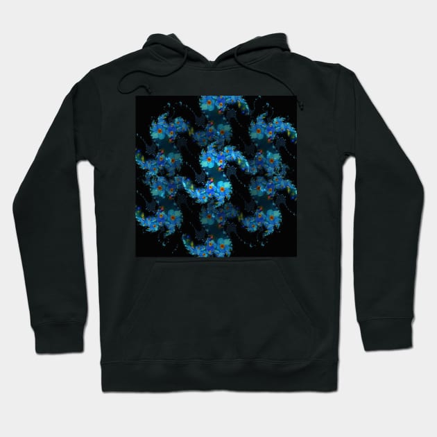 Forget-me-not fractals Hoodie by VespersEmporium